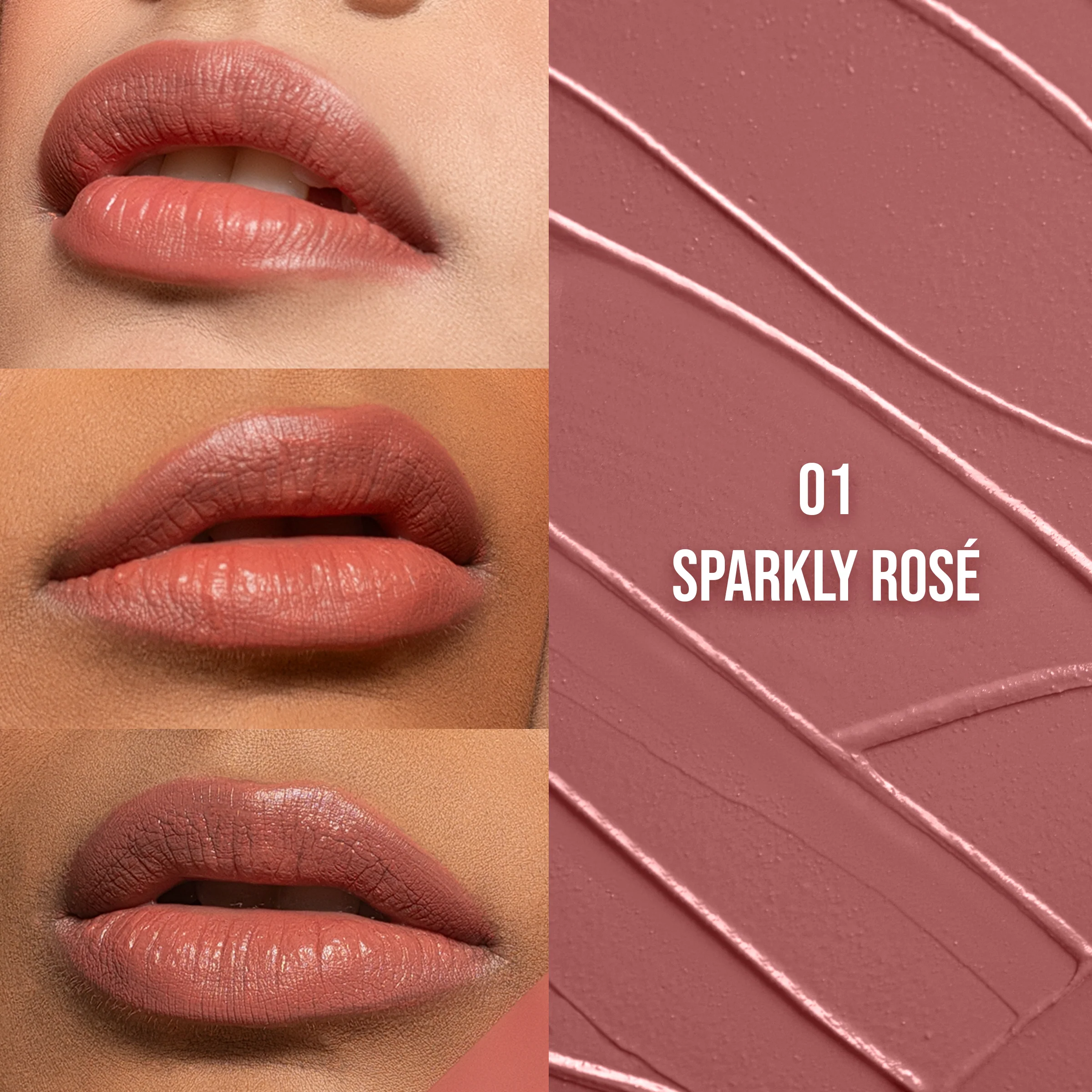 Crème De La Matte Lipstick- 01 Sparkly Rosé - Image 2