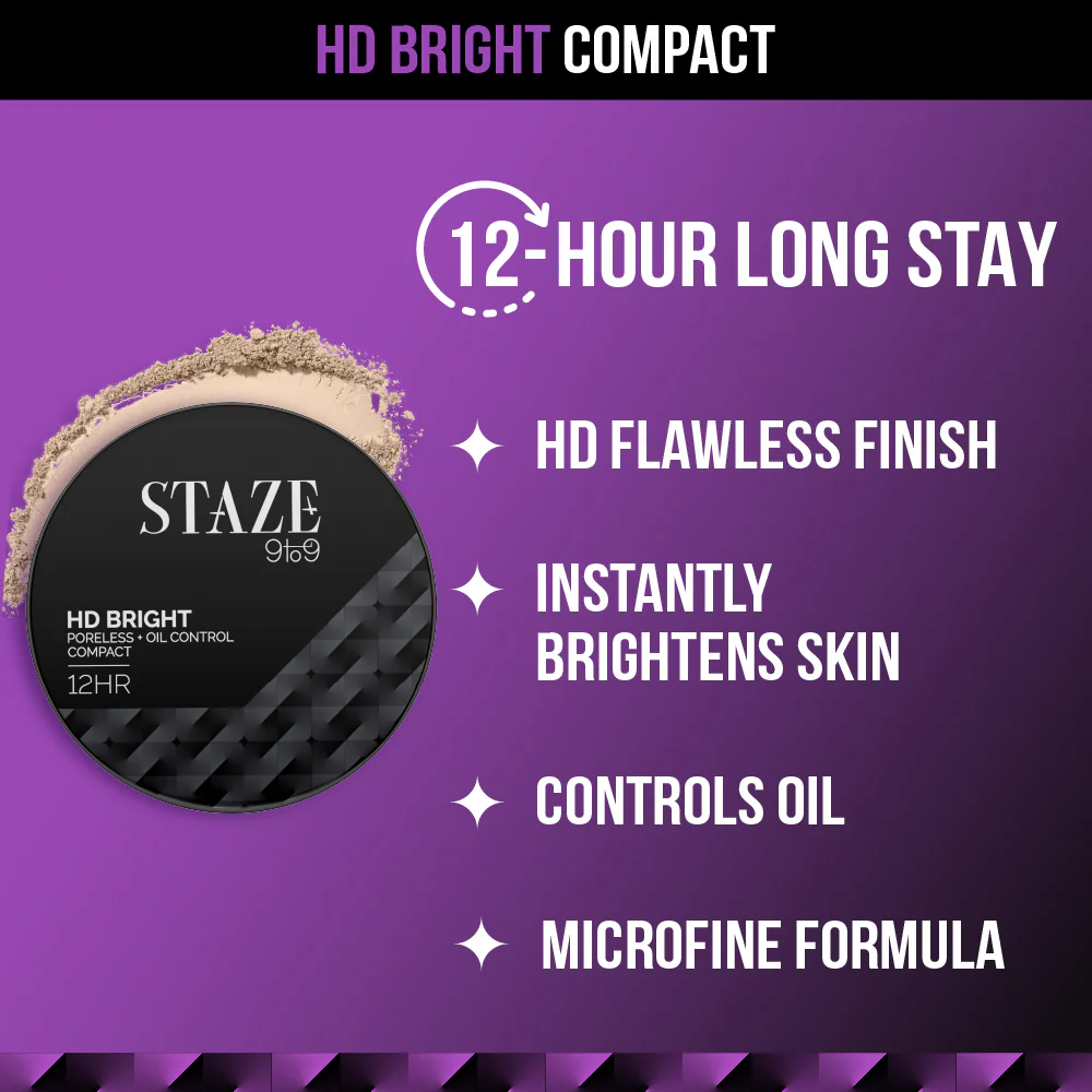 HD Bright Pressed Compact - 128C Cashmere - Image 3