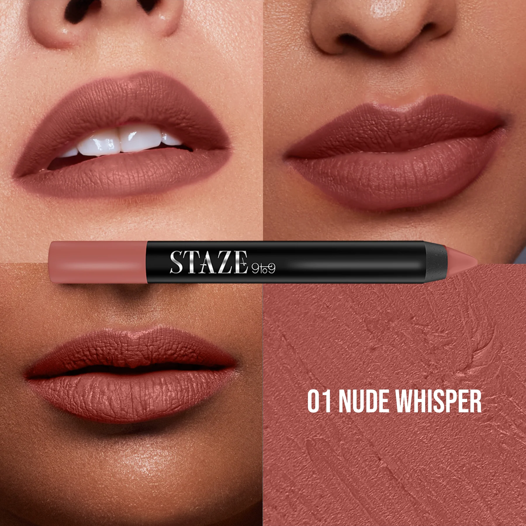 Pout On Lip Crayon - 01 Nude Whisper - Image 2