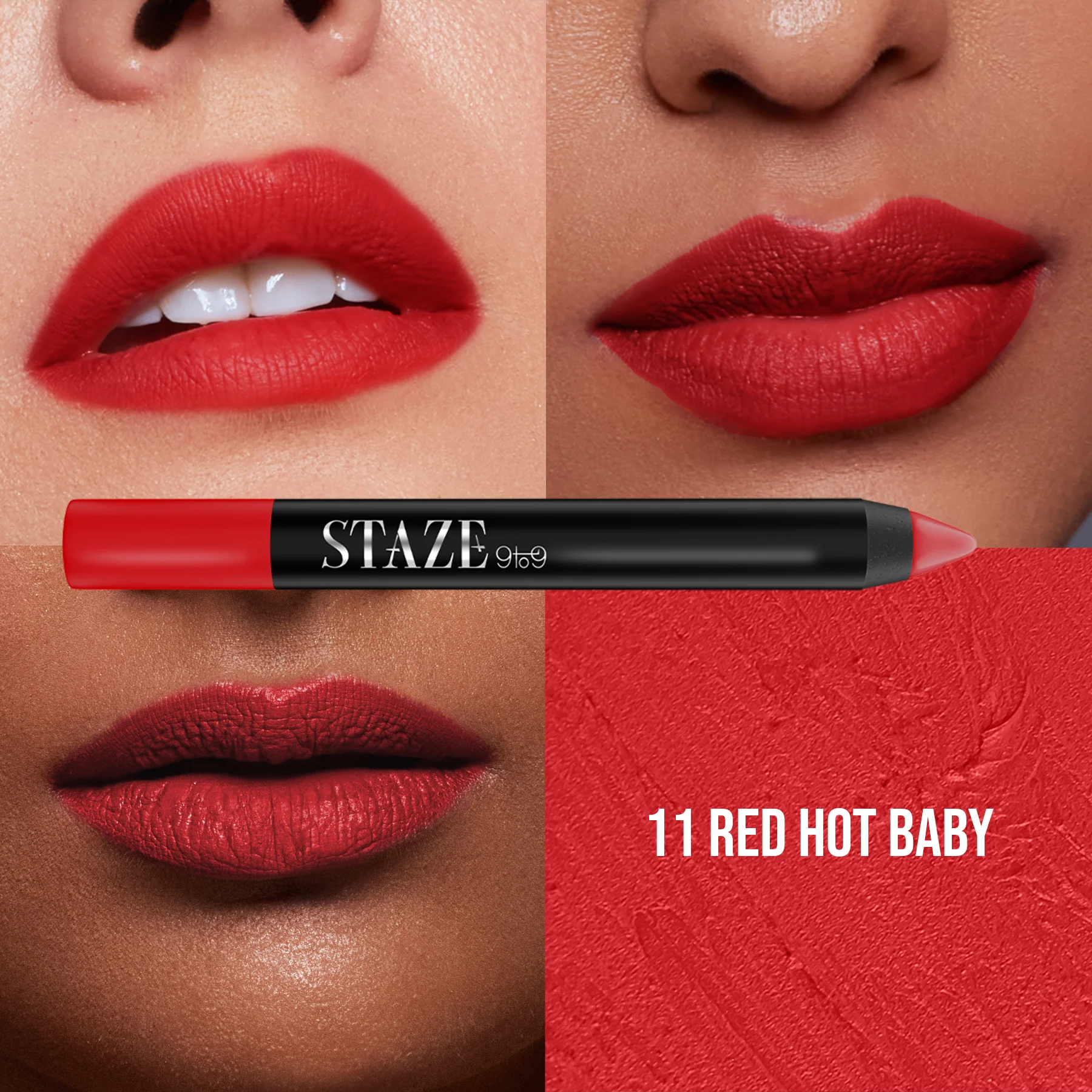 Pout On Lip Crayon - 11 Red Hot Baby - Image 2