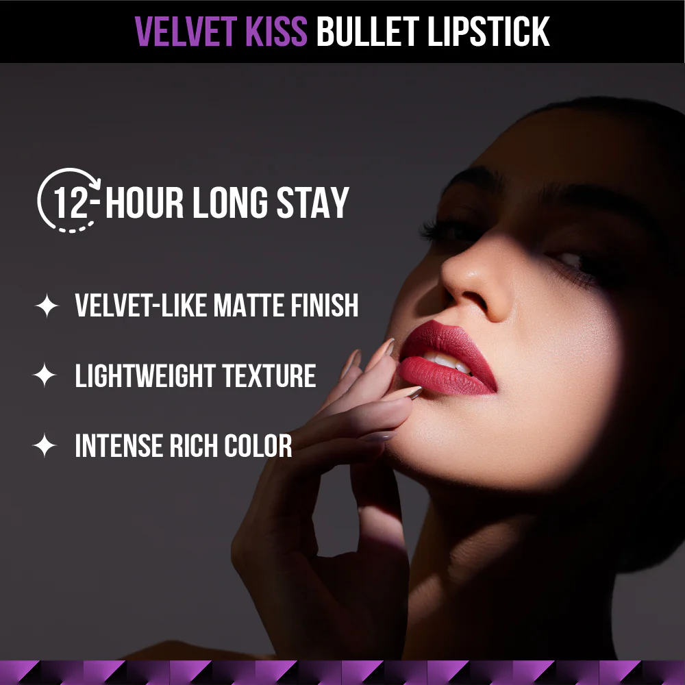 Velvet Kiss Bullet Lipstick - 02 Mocha Muse (Copy) - Image 2