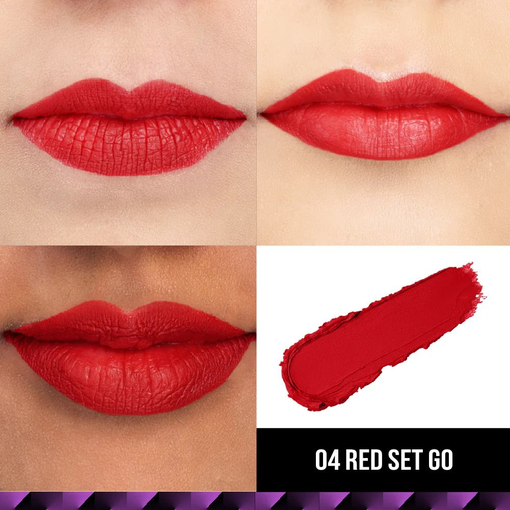 Velvet Kiss Bullet Lipstick 04 Red Set Go with Mascara - Image 4